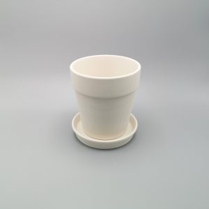 KE-413 Bloempot groot met schaal ø14cm x h16cm