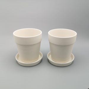 KE-413 Bloempot groot met schaal ø14cm x h16cm